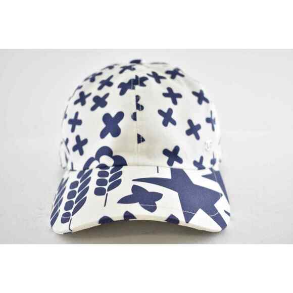 Chanel 22P Navy Blue White Graffiti CC Silver Logo Baseball Cap Curved Peak Hat - Picture 2 of 12